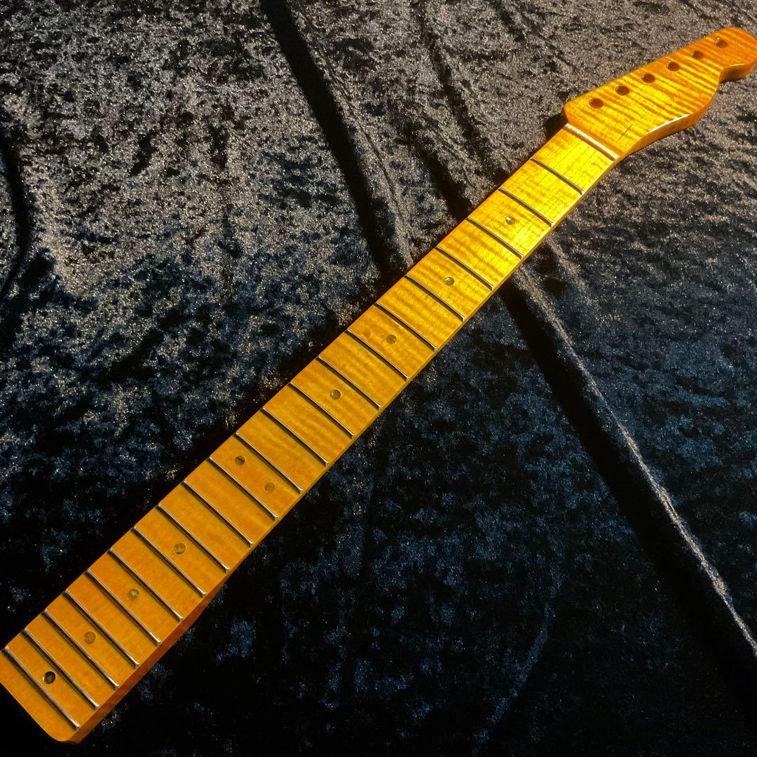 カナダ産フレイムメイプル　エレキギターネック　テレキャスター　ヴィンテージ