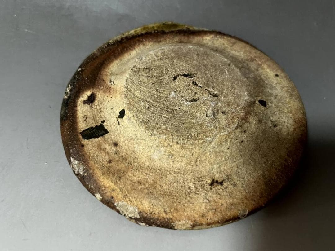 皿■古黄瀬戸 茶瓶敷 糸切り高台 敷皿お 茶道具 古美術 時代物 骨董品■