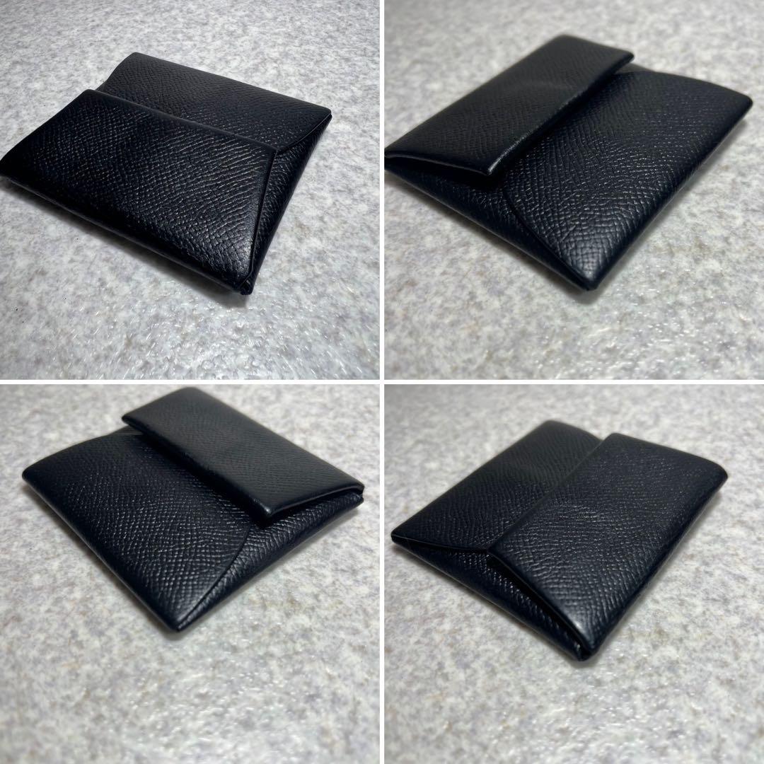 HERMES バスティアブラック レザー ケース