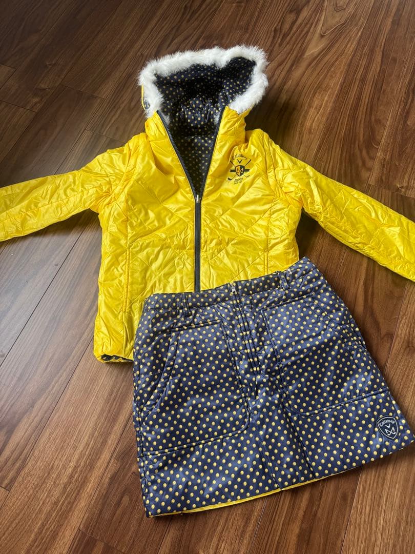 キャンベル 中綿ジャケット＆スカート セットアップ フード付 リバーシブル