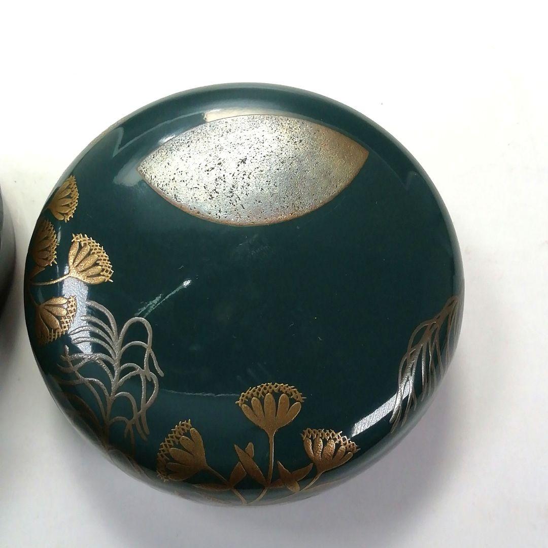 Ｓ７１６　棗　『秋の宵』『月に秋草　内鈴虫蒔絵』『志路川作』　共箱　茶道具