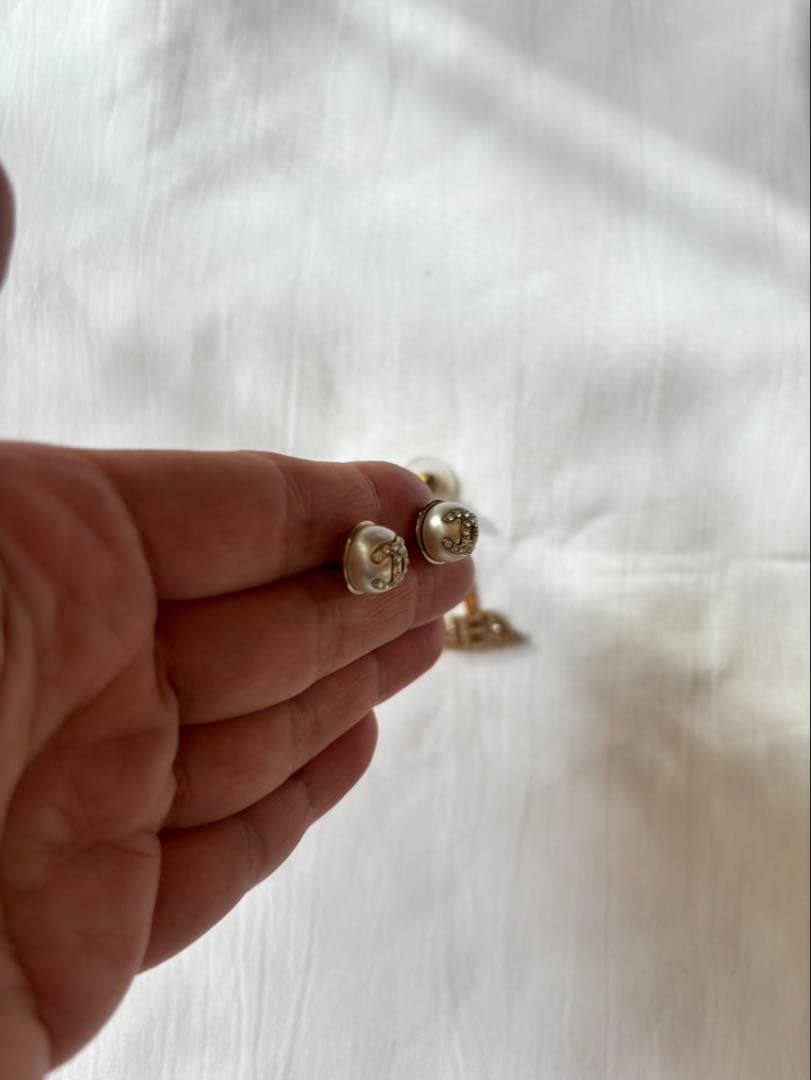 CHANEL シャネル2wayピアス　シャンパンゴールド