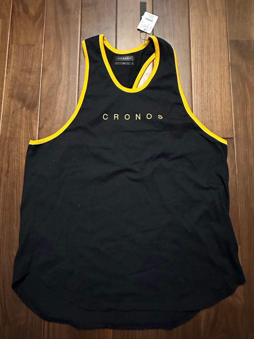 CRONOS ストリンガー・タンクトップ XXL 黒/黄色