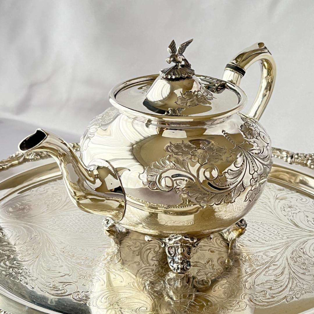 【Harts The Silversmiths】 ファルコンのティーセット 3点