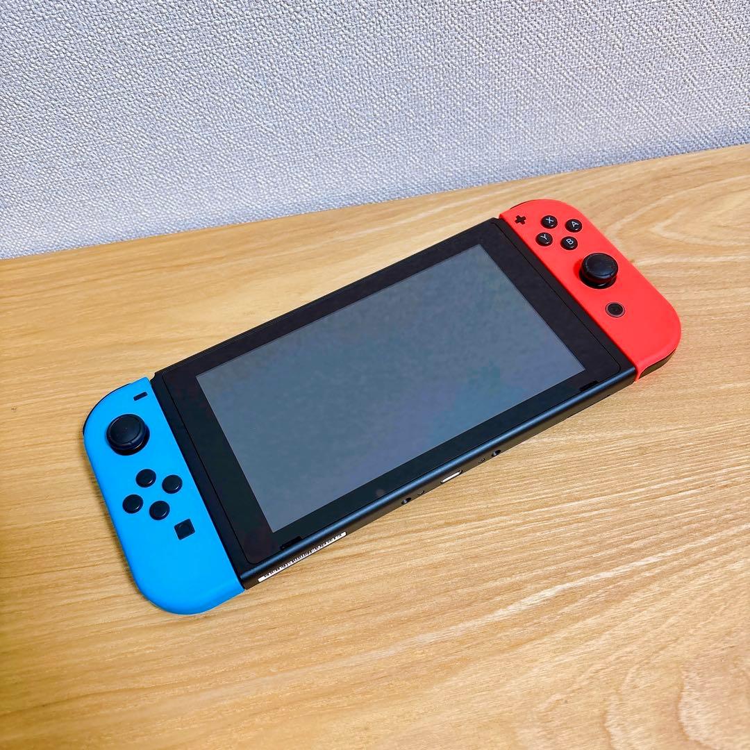 【未使用に近い】 バッテリー強化型 Nintendo Switch 本体 赤青