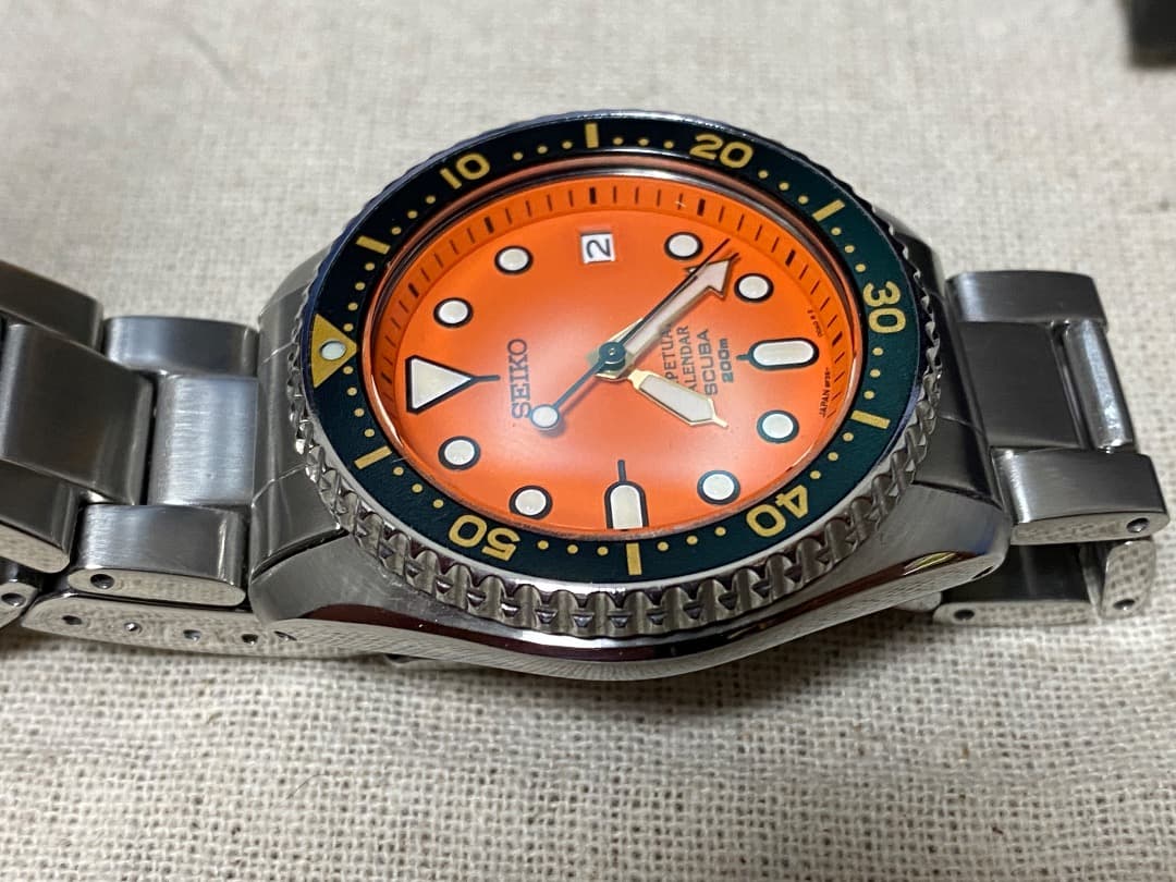 SEIKO セイコーパーペチュアルカレンダー 8F35-00A0 オレンジ