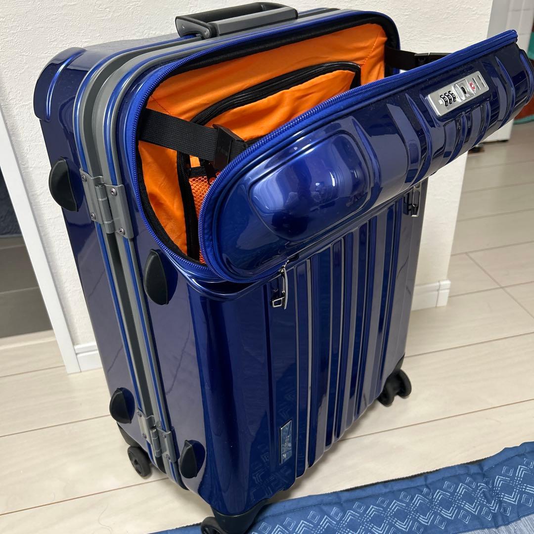 【定価の半値以下】トラべリストスーツケース ネイビー×オレンジ 63L