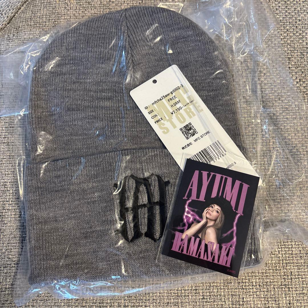 浜崎あゆみ×MFC STORE BEANIE GRAY ステッカー付き