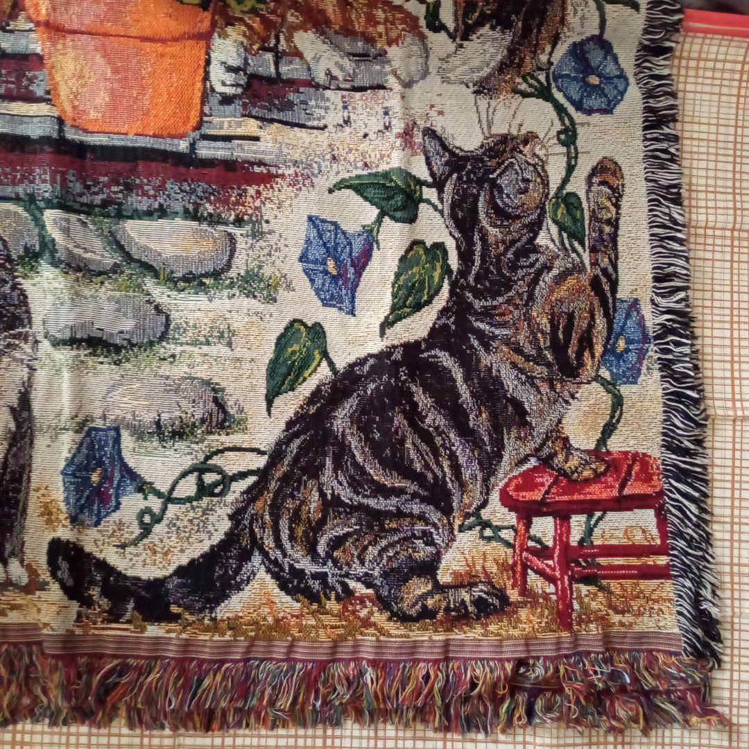 新品♥海外からやってきた物♥猫のタペストリー　ブランケット　ベッドカバー