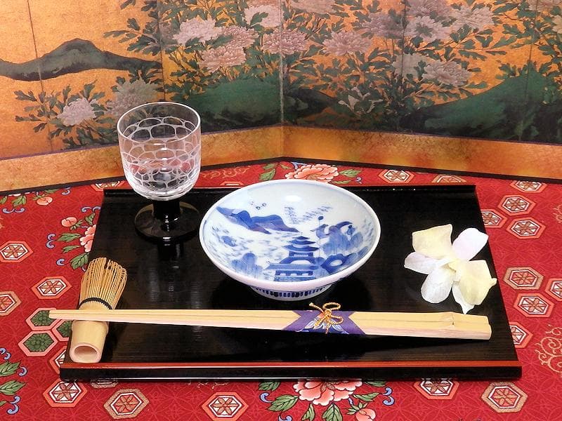 古伊万里　鍋島写　山水楼閣の図　３寸半皿　手塩皿　C128AS-CZh