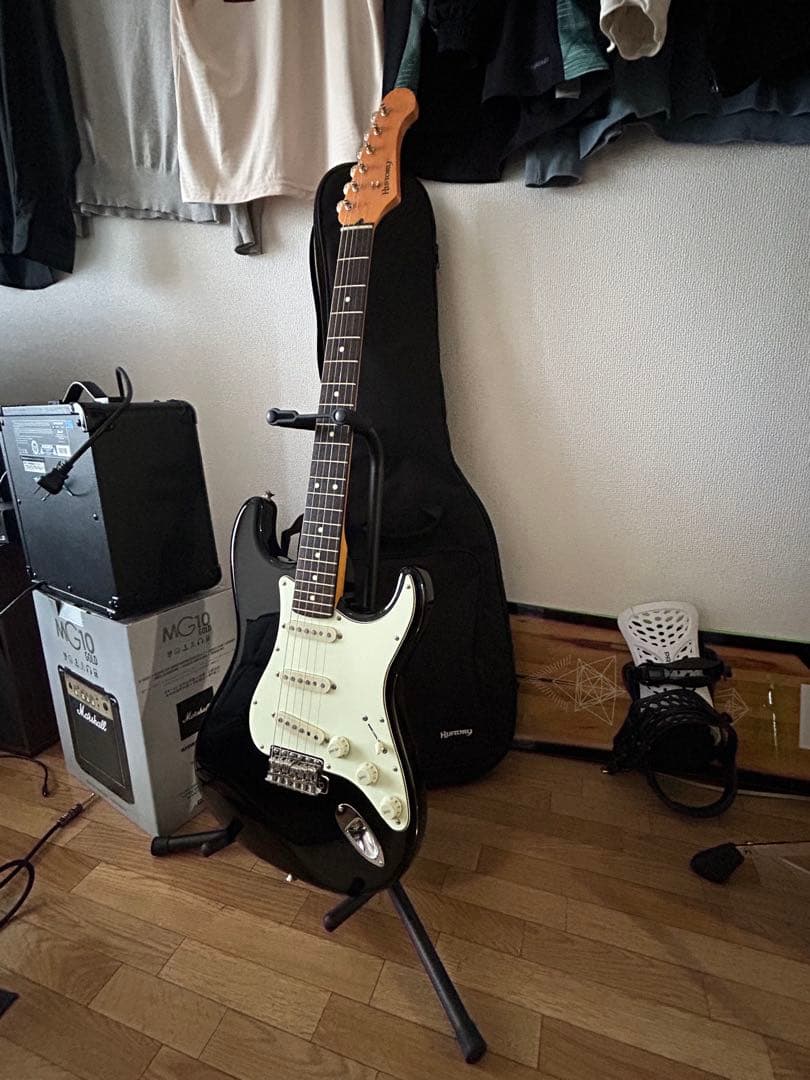 エレキギター ブラック history その他付属品付き