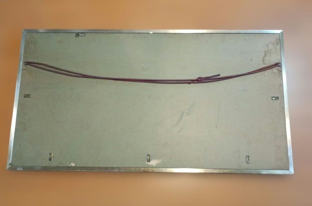 富士山と湖　 日本画 アルミフレーム　辰雄