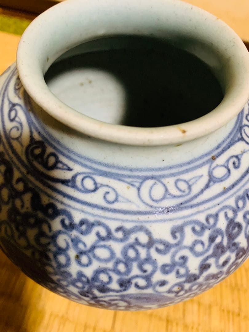 中国清時代早期染付壺