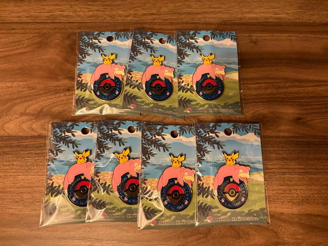 【新品】ポケモンセンター カガワ ヤドン ピカチュウ ロゴピンズ 香川限定