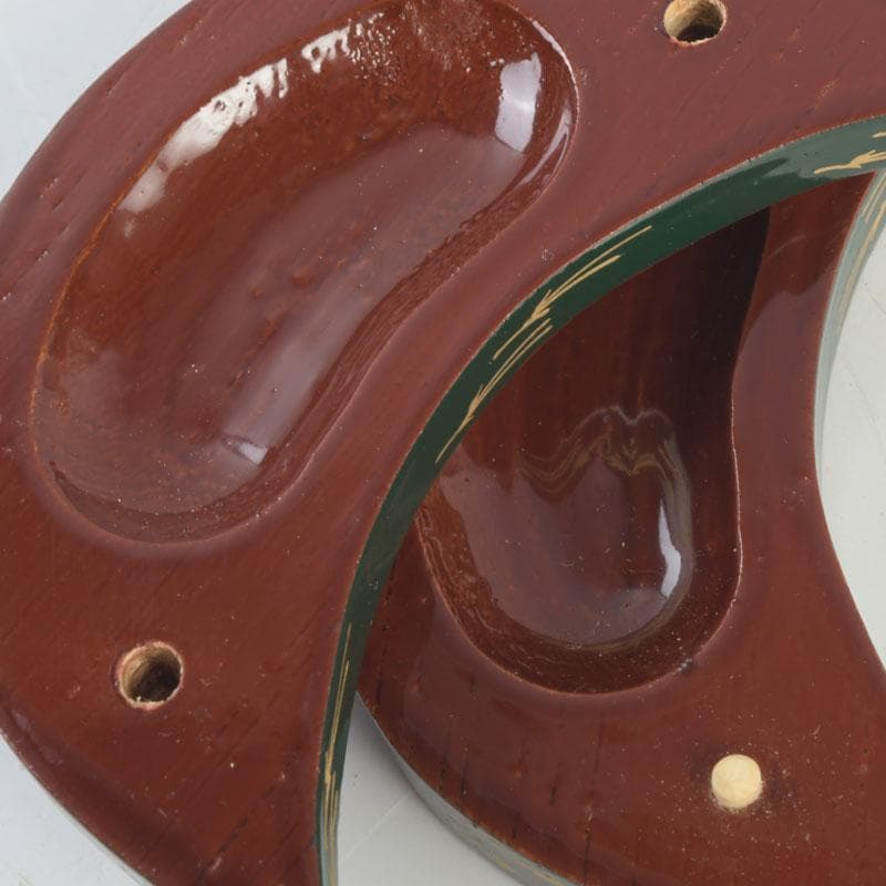 茶道具　高橋峯房作　松蒔絵　三日月型　香合　共箱　V　9498