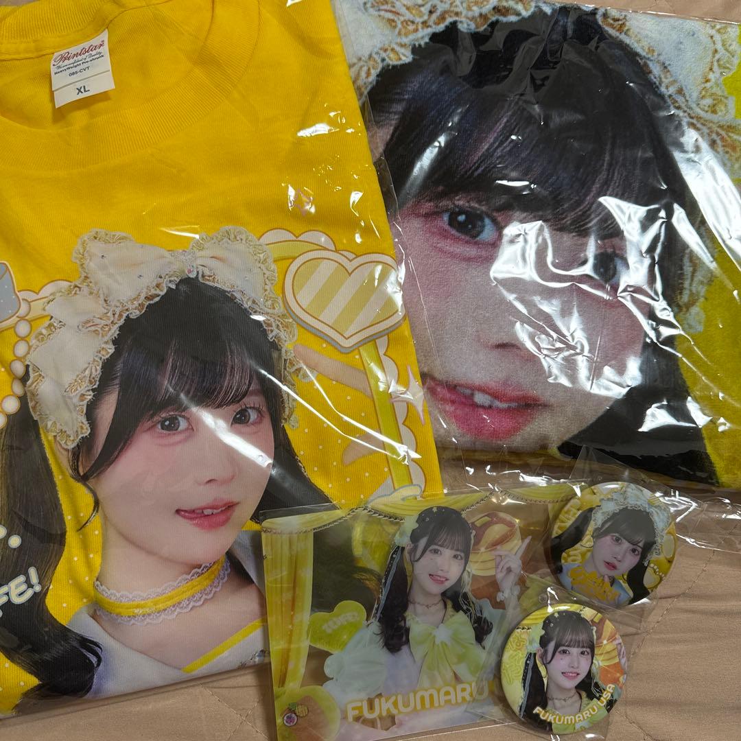 iLiFE！福丸うさ Tシャツ タオル　缶バ