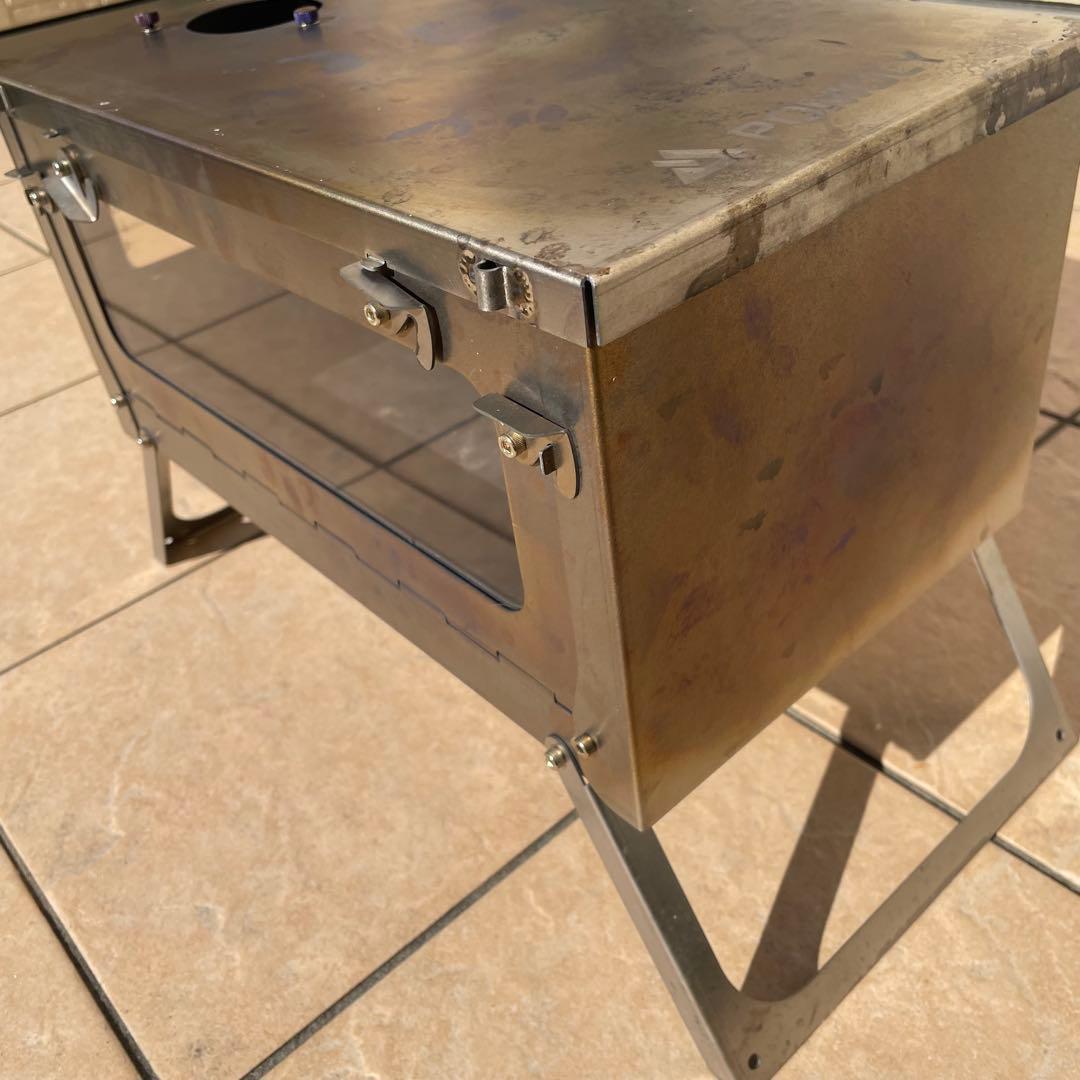 POMOLY T1 Max 折りたたみチタン薪ストーブ サイドテーブル付き