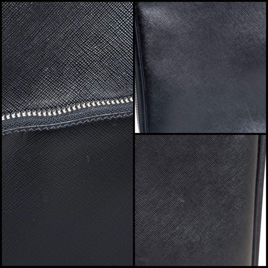 【美品】PRADA プラダ　サフィアーノレザー　スーツケース　三角ロゴ　旅行