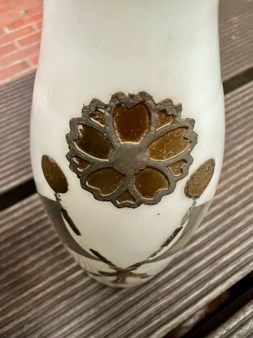 江戸ガラス　ガラス絵　ウランガラス　国旗　徳利　酒器　和ガラス　アンティーク