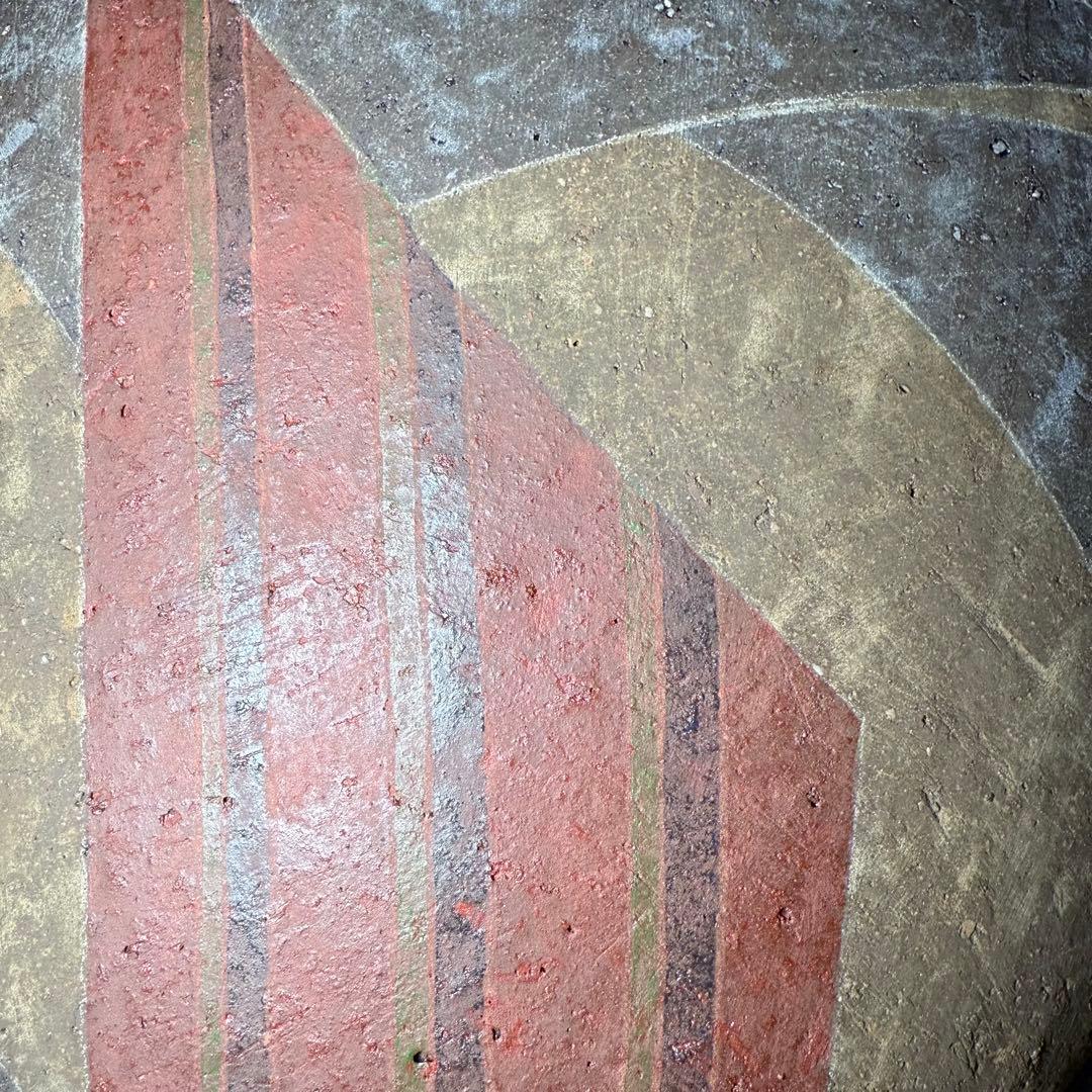 石原祥嗣　本人作　「暗泥彩花器」　高さ39cm 共箱　エントランス　オブジェ