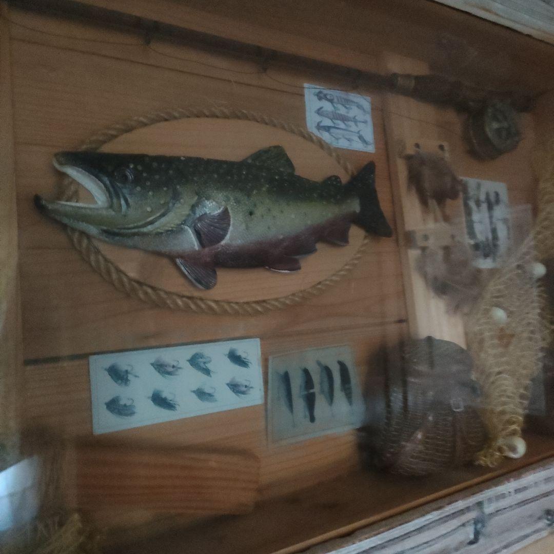 ☆インテリアフィッシング　木製額縁 オブジェ カントリー雑貨