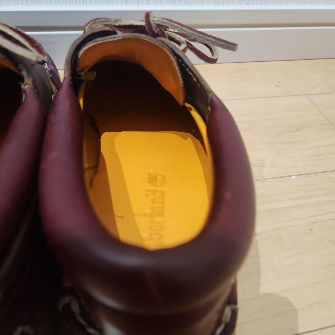 極美品　Timberland　モカシン25.5cm デッキシューズ3eye