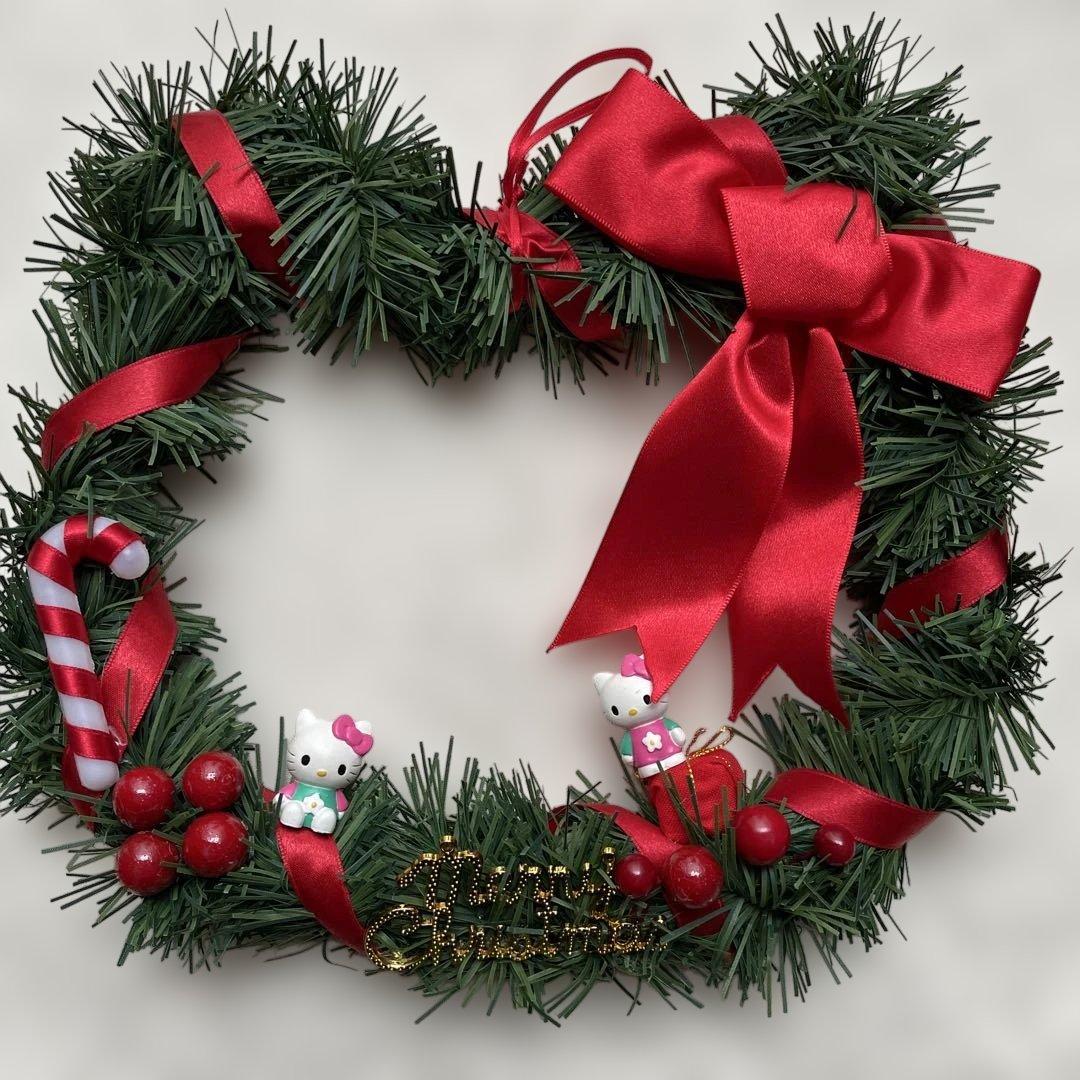 レア ハローキティ クリスマス レトロ リース コレクター サンリオ 2000年