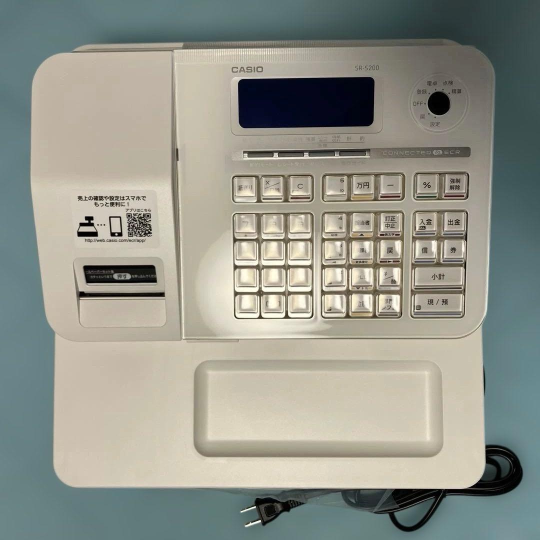 【未使用品】カシオ レジスター SR-S200 ホワイト Bluetooth対応
