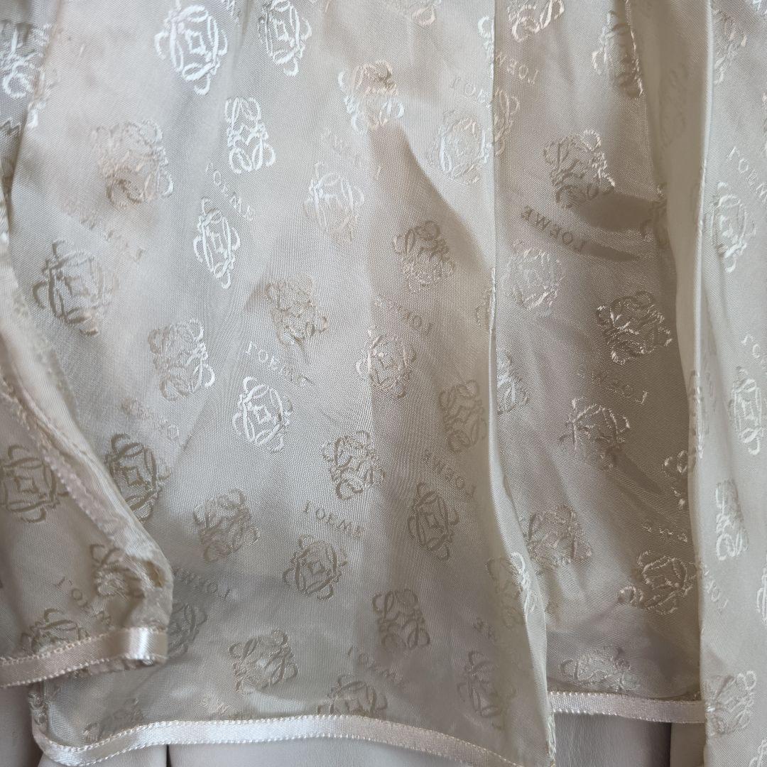 美品　ロエベ　羊革　ベージュ プリーツスカート ボタン付き　y16