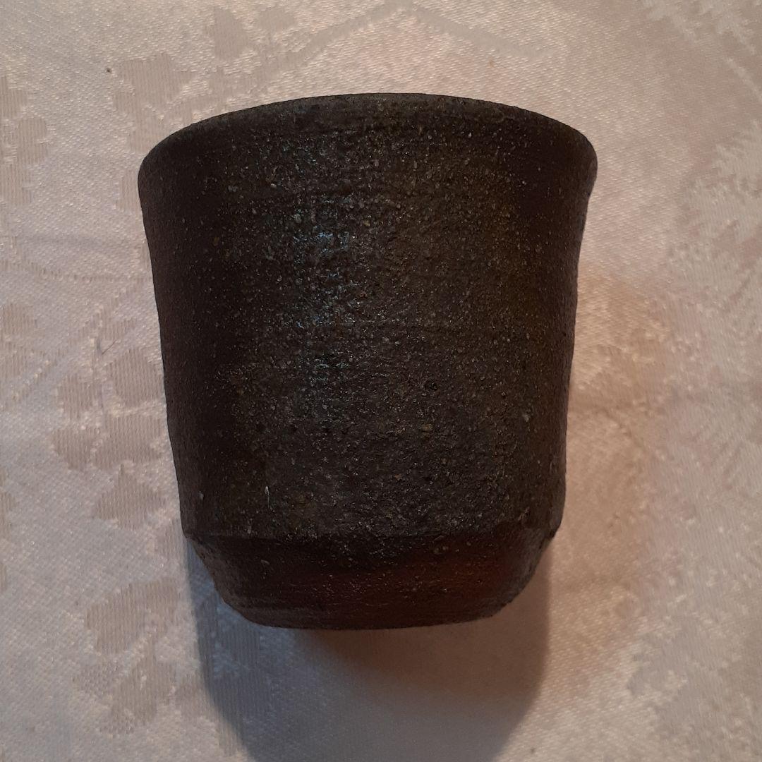 故、石田陶春　作　焼締めぐい呑み