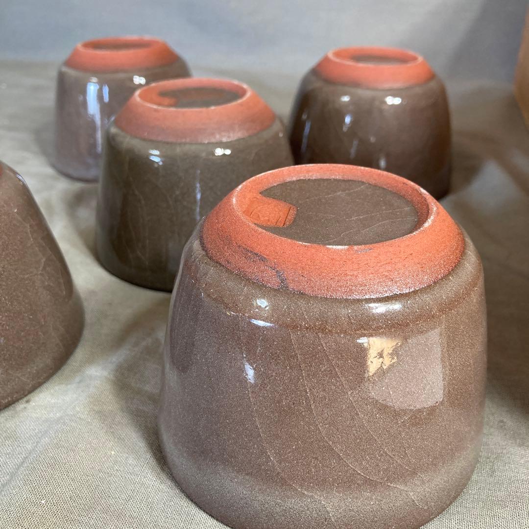 【中島宏】青磁の世界　日本名窯　人間国宝　弓野窯　中島宏作　米色青磁　小鉢五客揃