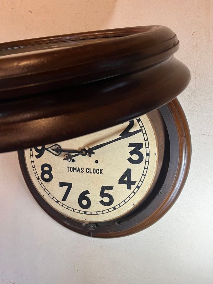 直径66センチ　大型丸　柱時計　古時計　振り子　レトロ　ゼンマイ　精工舎　掛時計