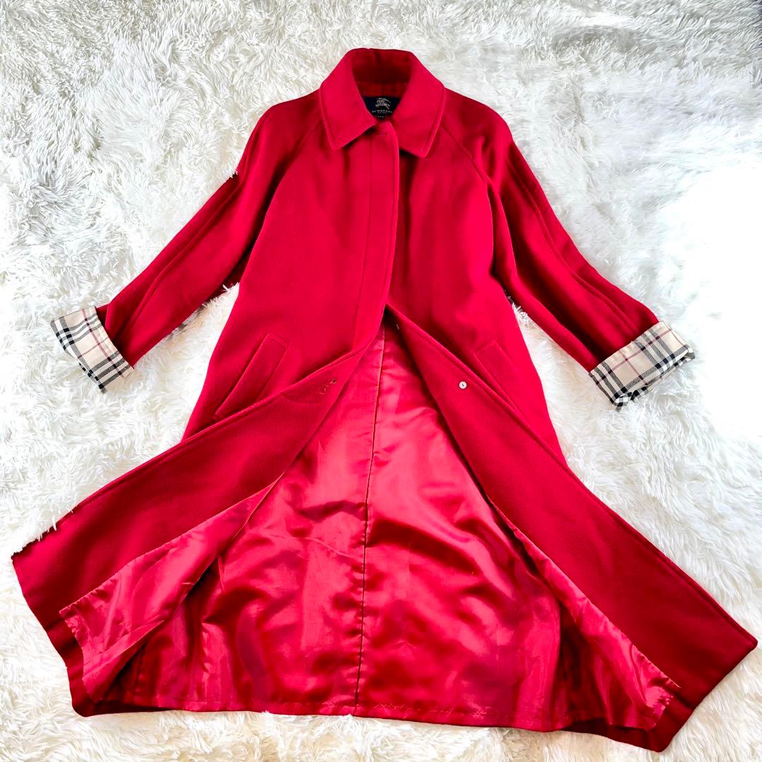 ✨美品✨L バーバリーロンドン アンゴラ ウール チェスターコート ノバチェック