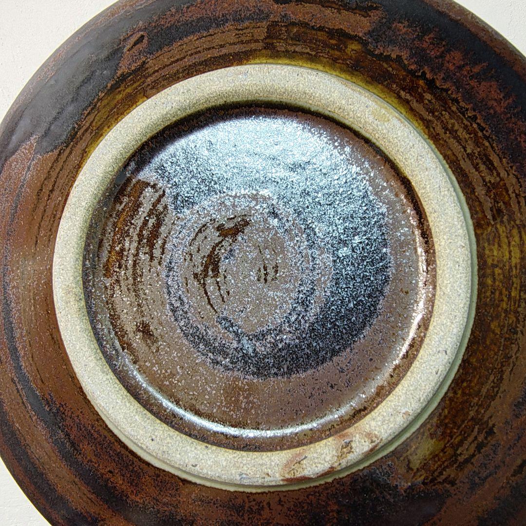 益子焼　民藝　黍文　大皿　作家不詳