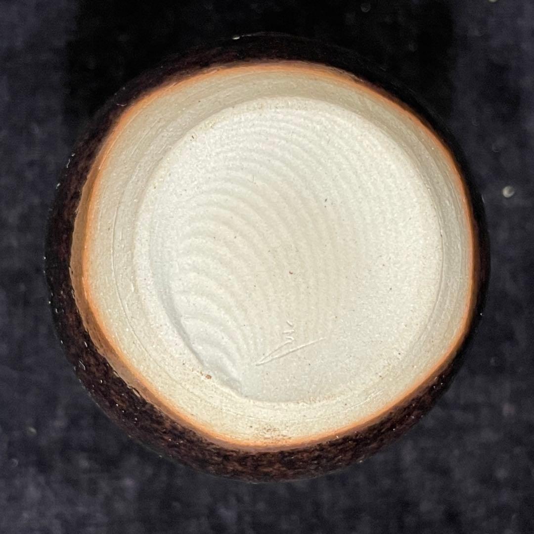 s755　桶谷定一作　肩衝茶入　茶道具　共箱