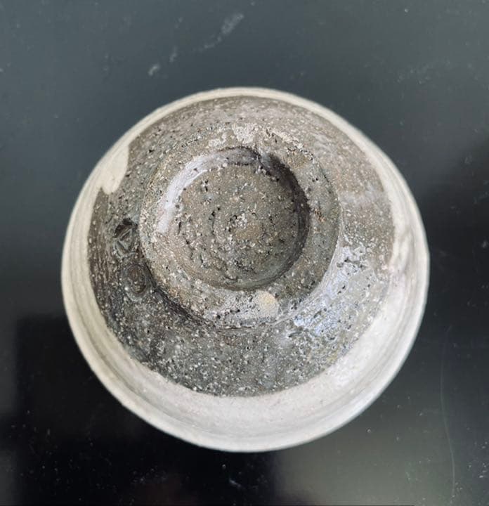 茶碗　無地刷毛目碗　杉本立夫　号は泥牛　　京都大吉主人　抹茶碗　桐箱入