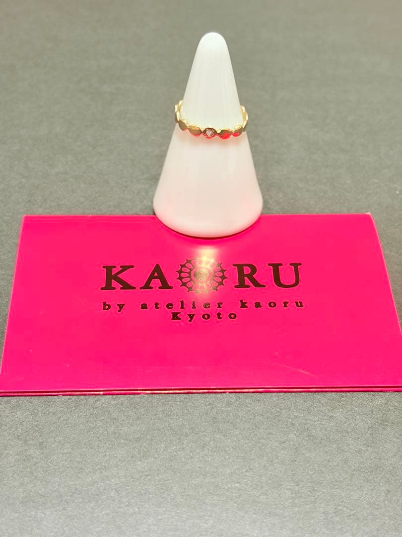 KAORU フラット　ポンデ　リング　ピンクダイヤ　K10 ピンクゴールド