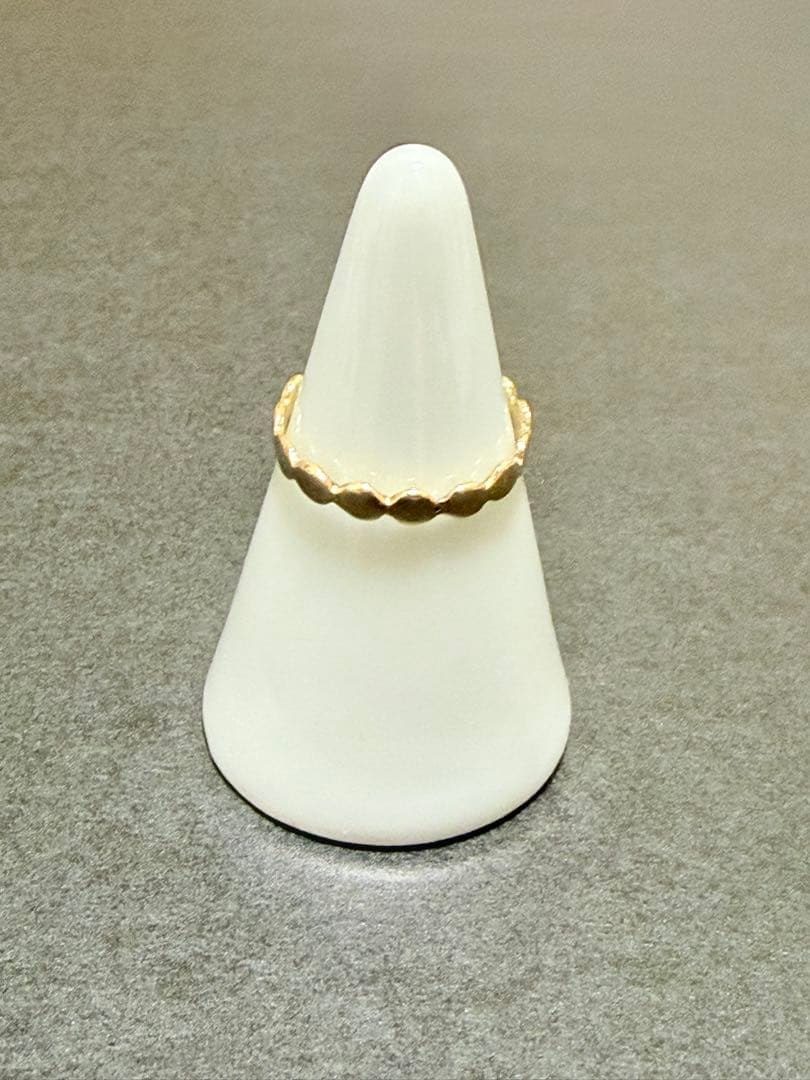 KAORU フラット　ポンデ　リング　ピンクダイヤ　K10 ピンクゴールド