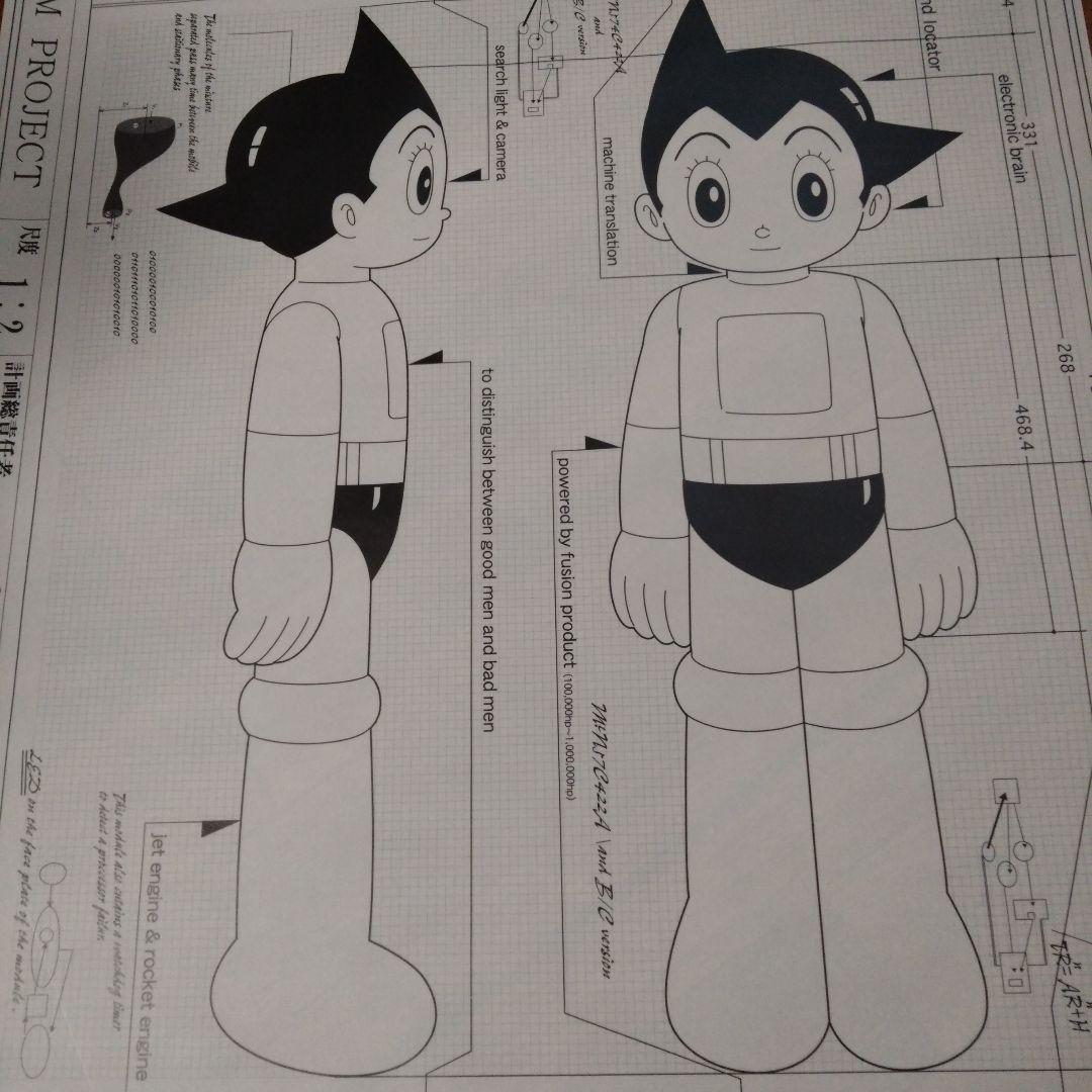 【ATOM PROJECT ,天馬午太郎】設計図大ロボット博 新品未使用