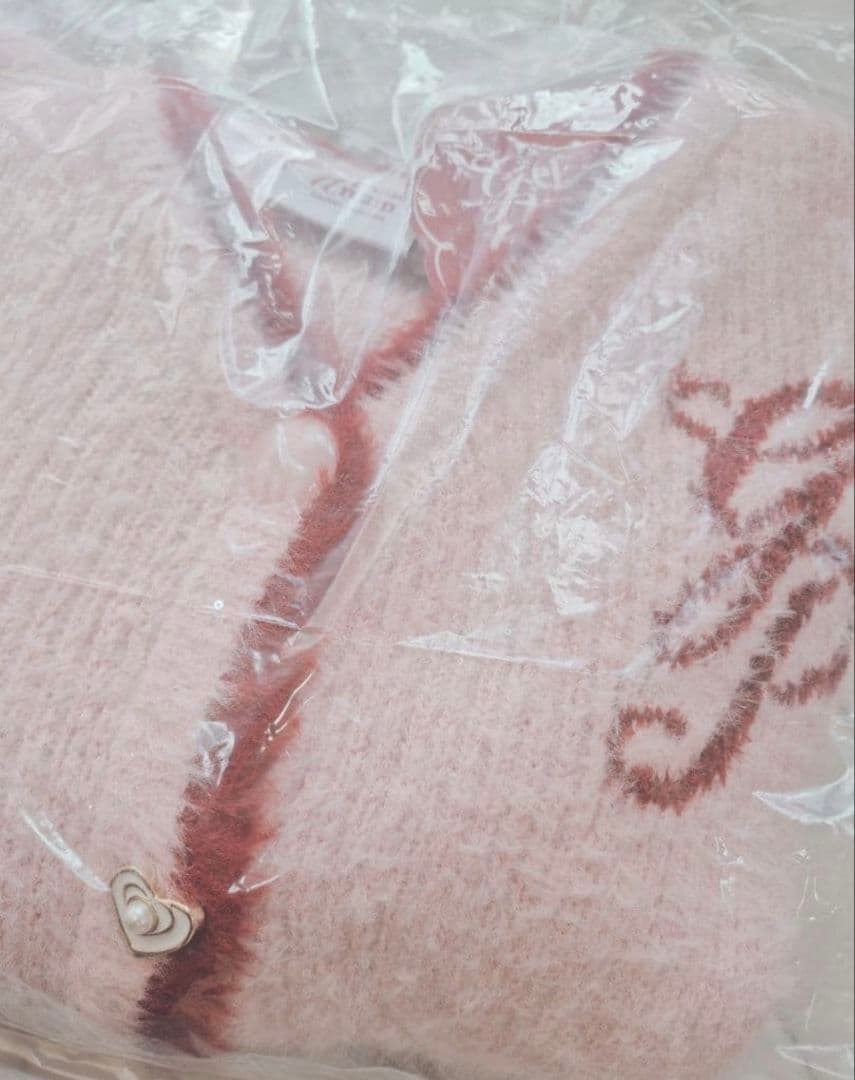 ジェラートピケ ラメフェザーカーディガン【PNK】