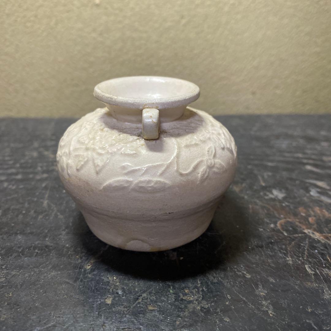 中国美術　古玩　白磁水滴