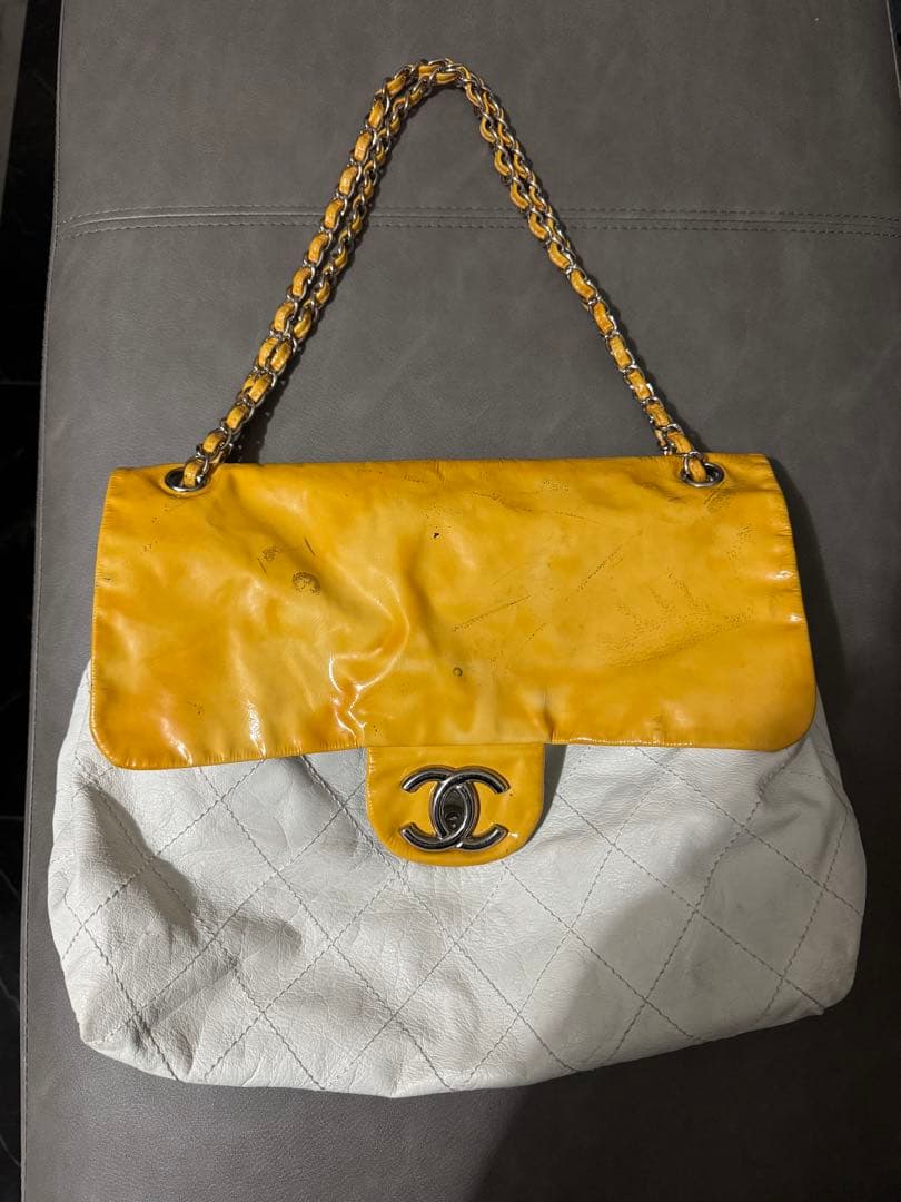 CHANEL シャネル ショルダーバッグ マトラッセキルティング エナメル