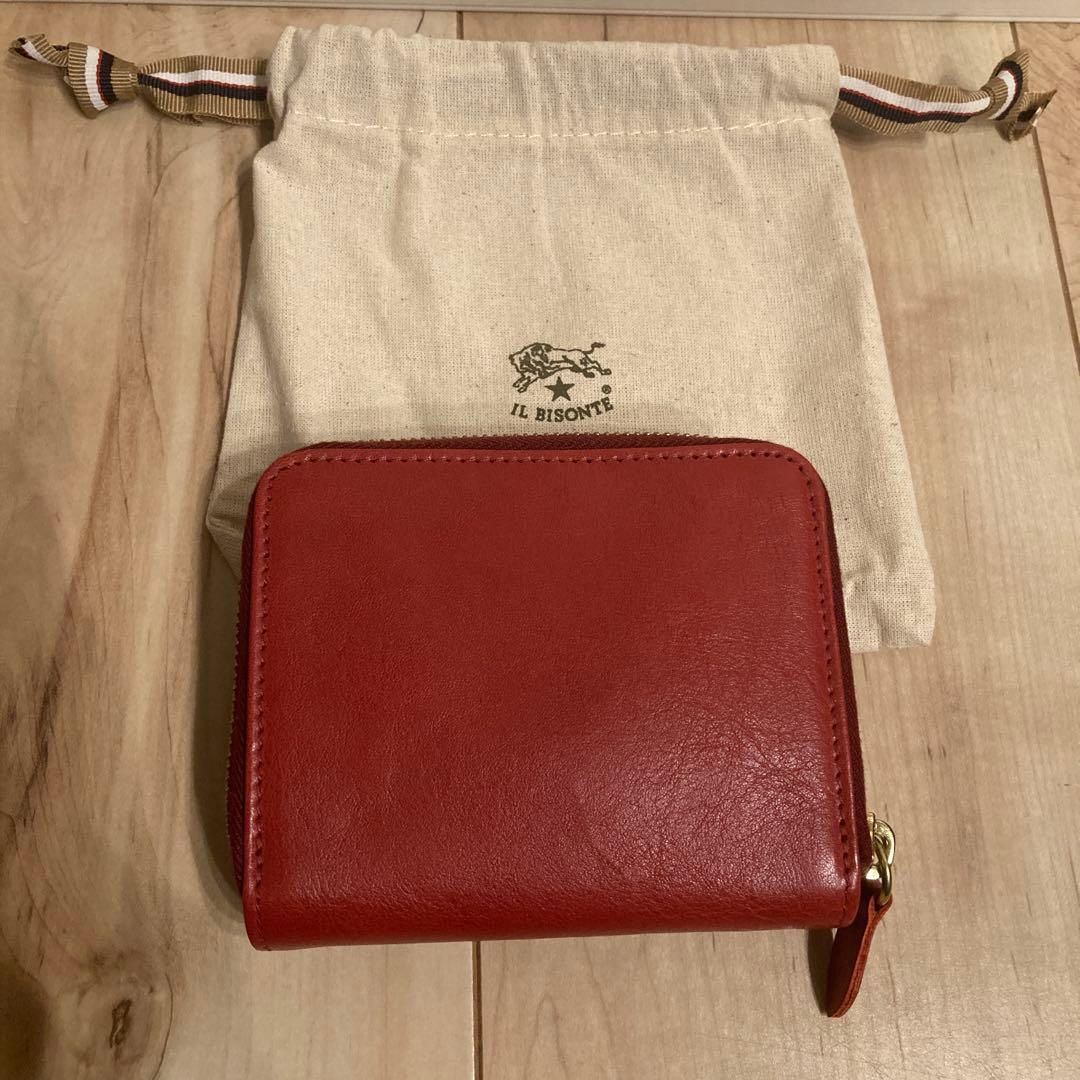 正規品　新品　未使用　イルビゾンテ　レッド　赤　二つ折り　財布　レザー