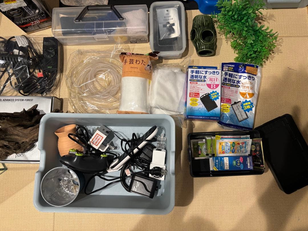 ガラス水槽とMEGA POWERフィルターセット