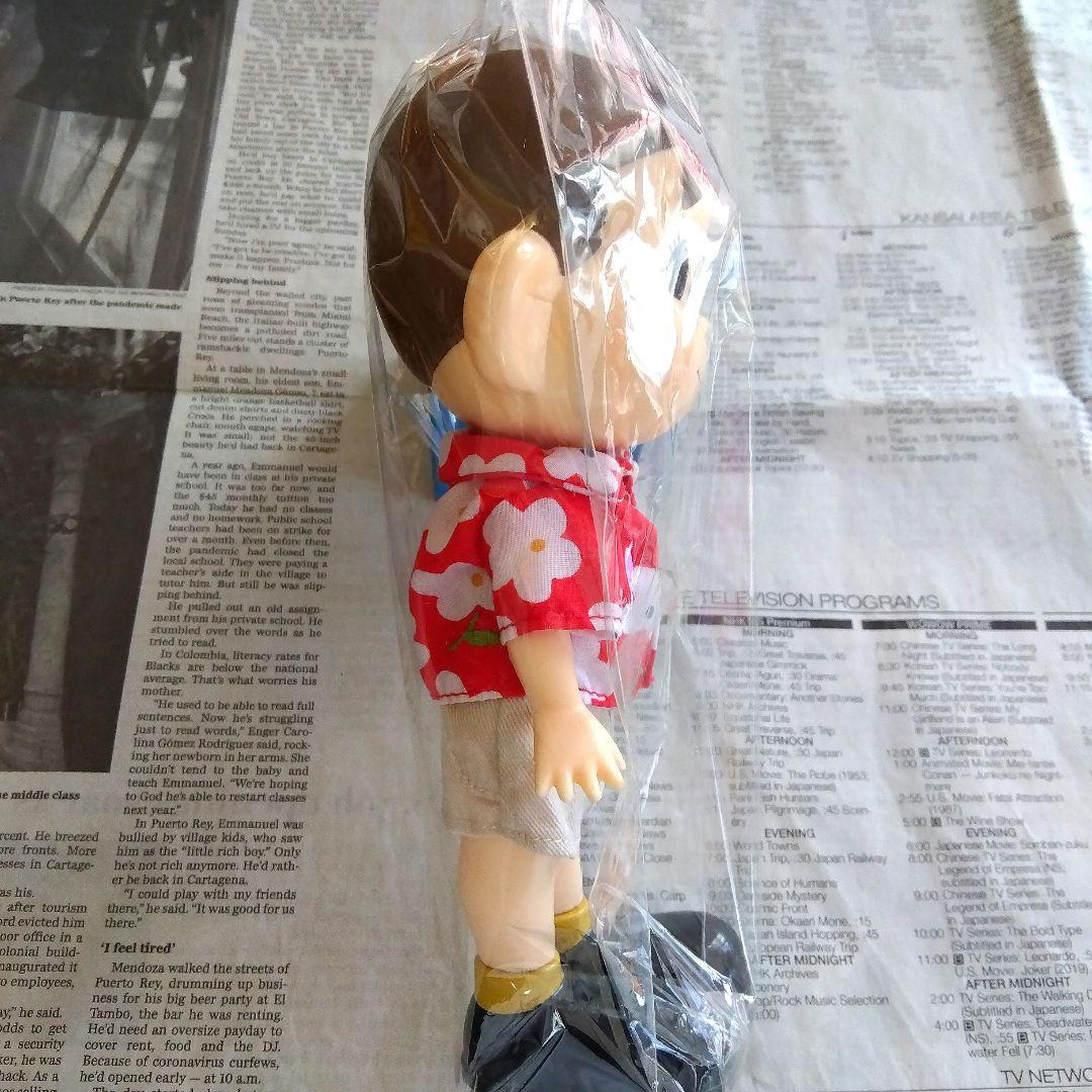 昭和レトロ　レアもの価格高騰　不二家ポコちゃんフィギュア　19cm 袋入美品