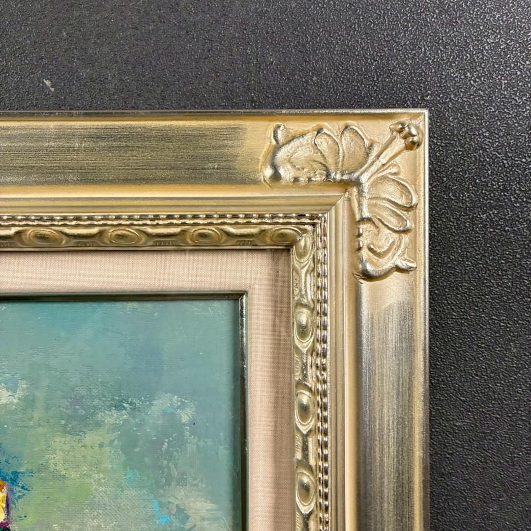 美品 山田幸見「筆と羽根と…」キャンバスに油彩 直筆サイン入 一枚の絵 豪華額装