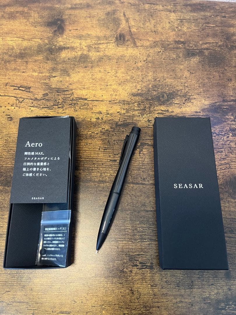 SEASAR Aero 剛性感MAXシャーペン　ガンメタル　試し書きのみ　筆記具