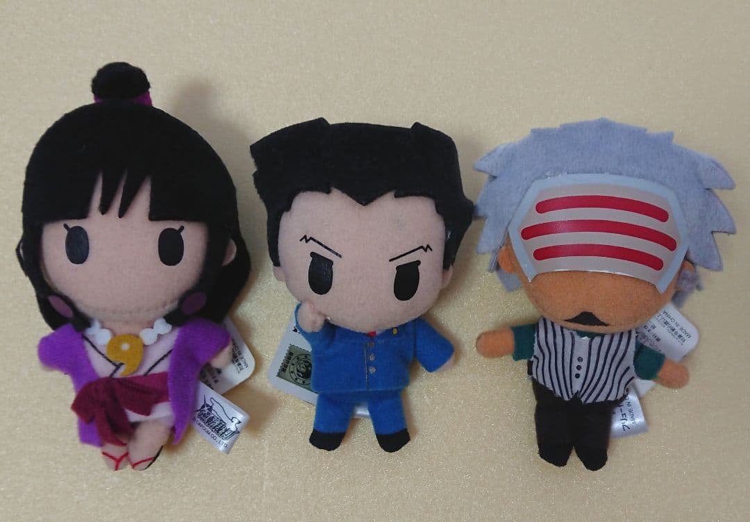 逆転裁判 マスコットぬいぐるみ 3点セット