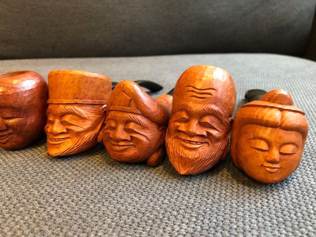 七福神  木製工芸品パイプ