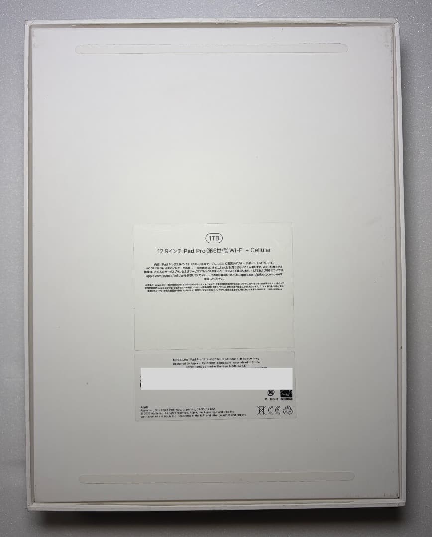 iPad本体 iPadPro 12.9 M2 1TB Cellular